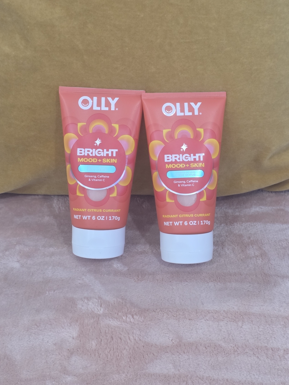OLLY Bright Mood + Skin Radiant Citrus Currant Body Scrub 2 Pack